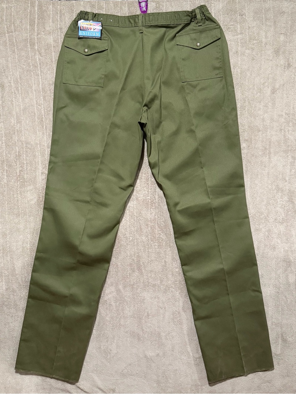 VTG Boy Scouts of America Official Uniform Pants Mens 42 Green Unhemmed BSA 90s